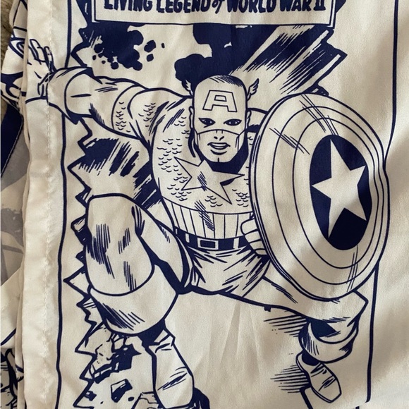 Marvel Kids Comic Characters blue white Asgard twin fitted & flat sheet - Picture 6 of 11